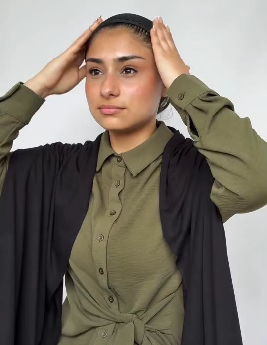 Accessoire Hijab – Sous-bonnet Antidérapant Taj Crown en Caoutchouc Souple pour Femme